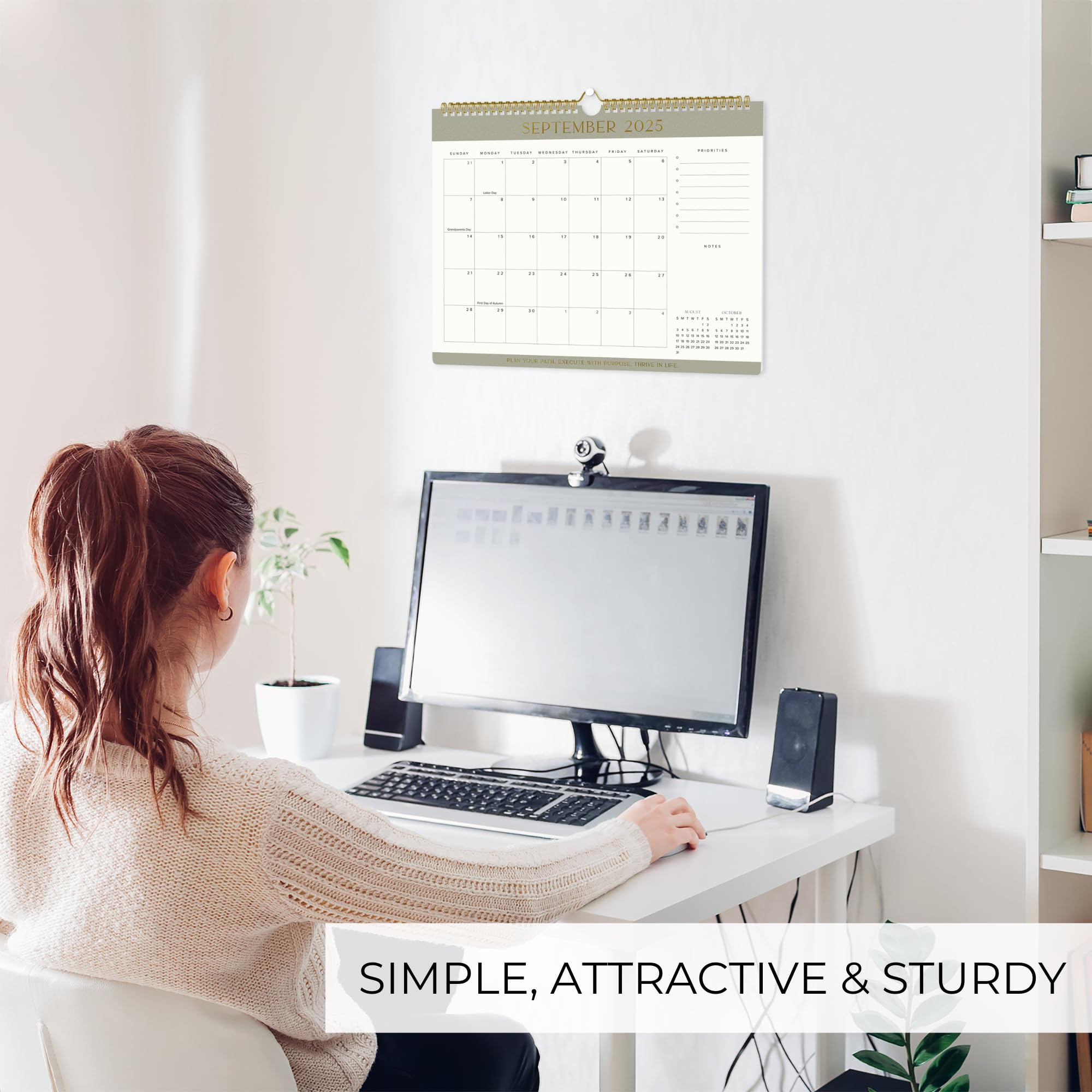 2025-2026 Aesthetic Wall Calendar | January 2025 - July 2026 | Stylish Wall Hanging Planner for Home & Office Organization | Perfect for Scheduling, Goal Tracking & Home Decor