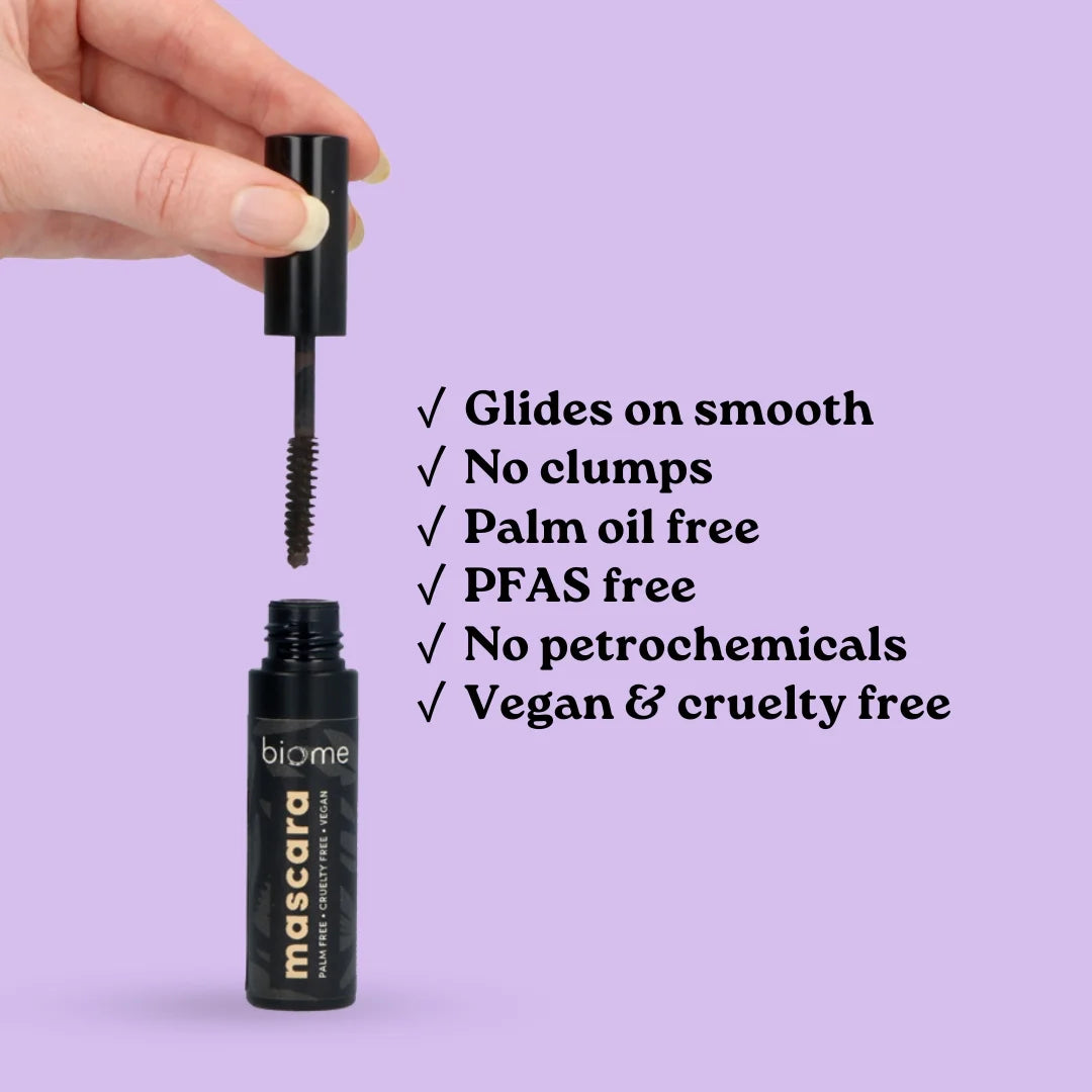 Biome Long Lash Mascara 7.5ml - Volumizing & Lengthening Waterproof Mascara for Natural Look - Perfect for Daily Wear & Special Occasions