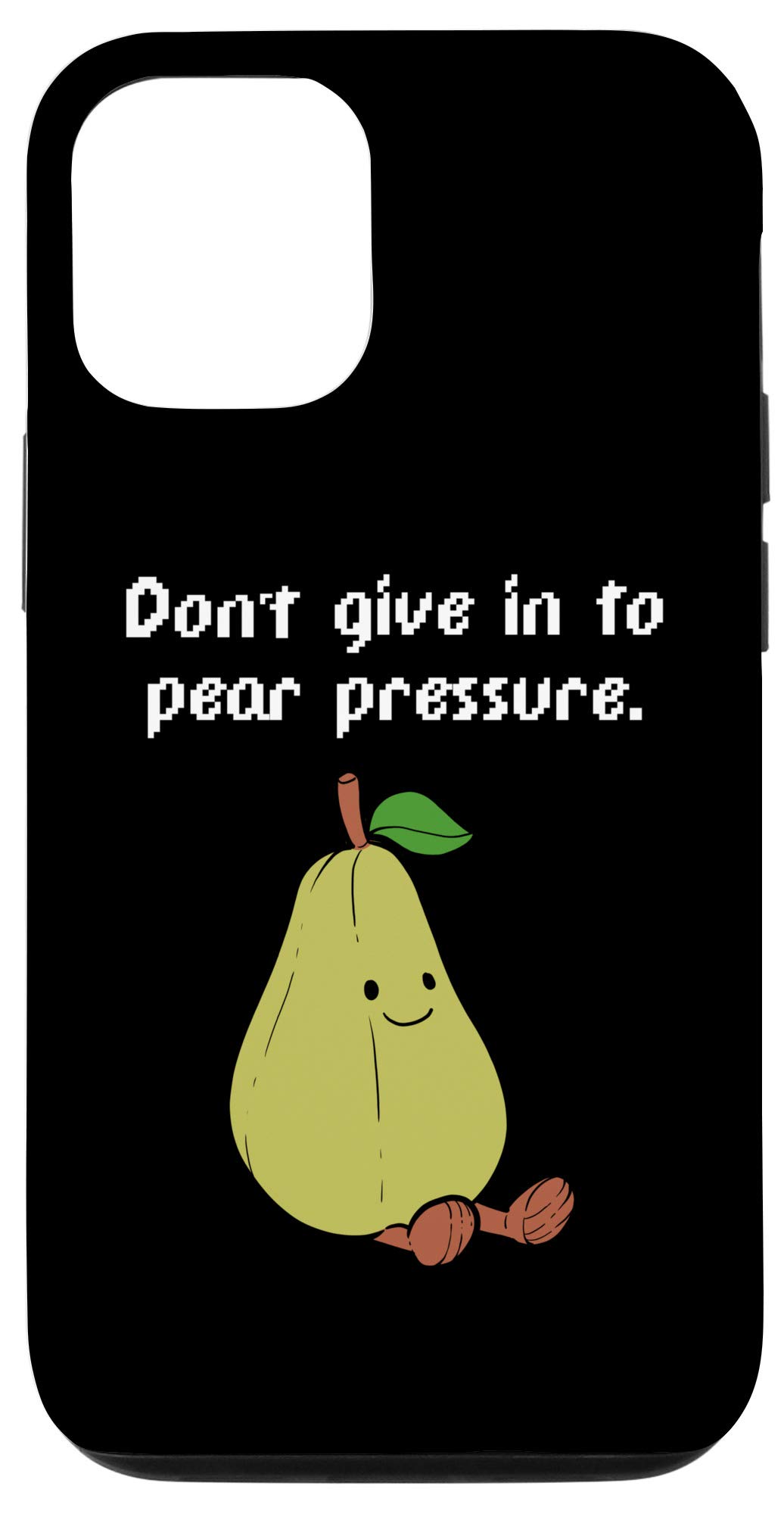 iPhone 12/12 Pro Cute Pear Fruit Pun Maker Case - Durable Protective Phone Cover for Women & Teens - Perfect for School, Work & Daily Use