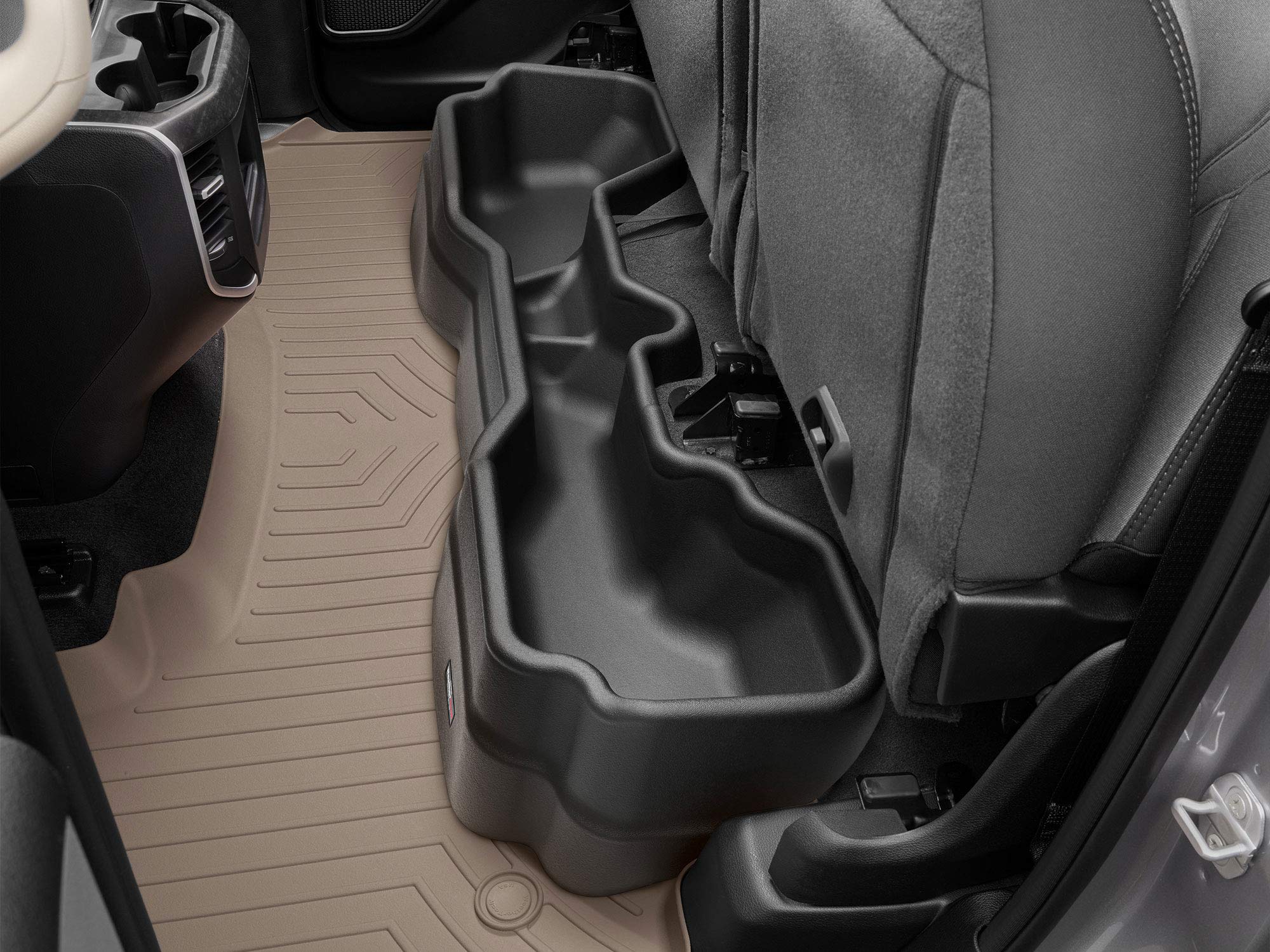 WeatherTech Under Seat Storage System for Ram Truck 1500 & Ram 1500 (4S009) - Black | Secure Organizer for Tools, Gear & Emergency Supplies | Perfect for Road Trips, Camping & Work Trucks