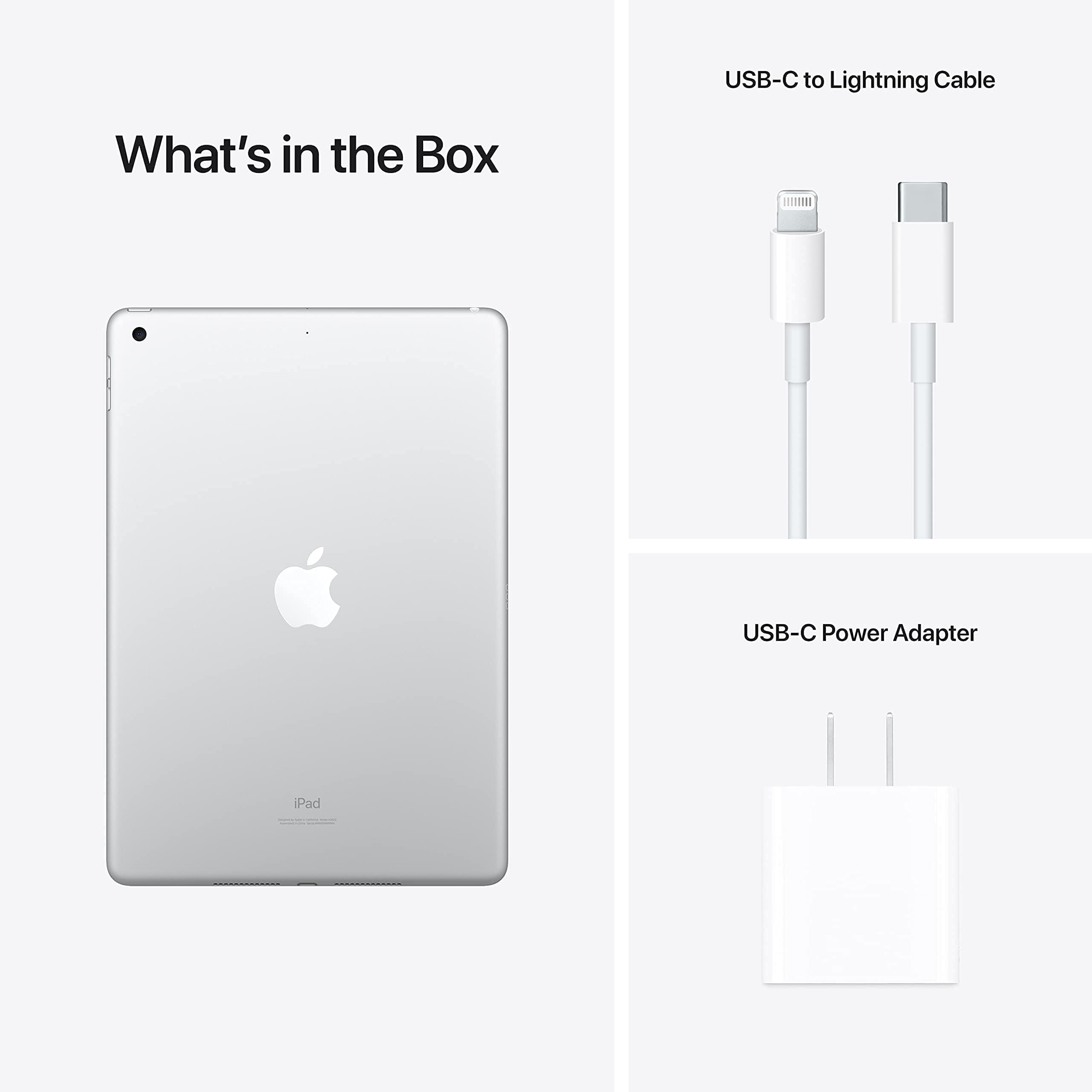 2021 Apple iPad 10.2-inch Wi-Fi 256GB Silver (Renewed) - Perfect for Students, Professionals & Home Entertainment