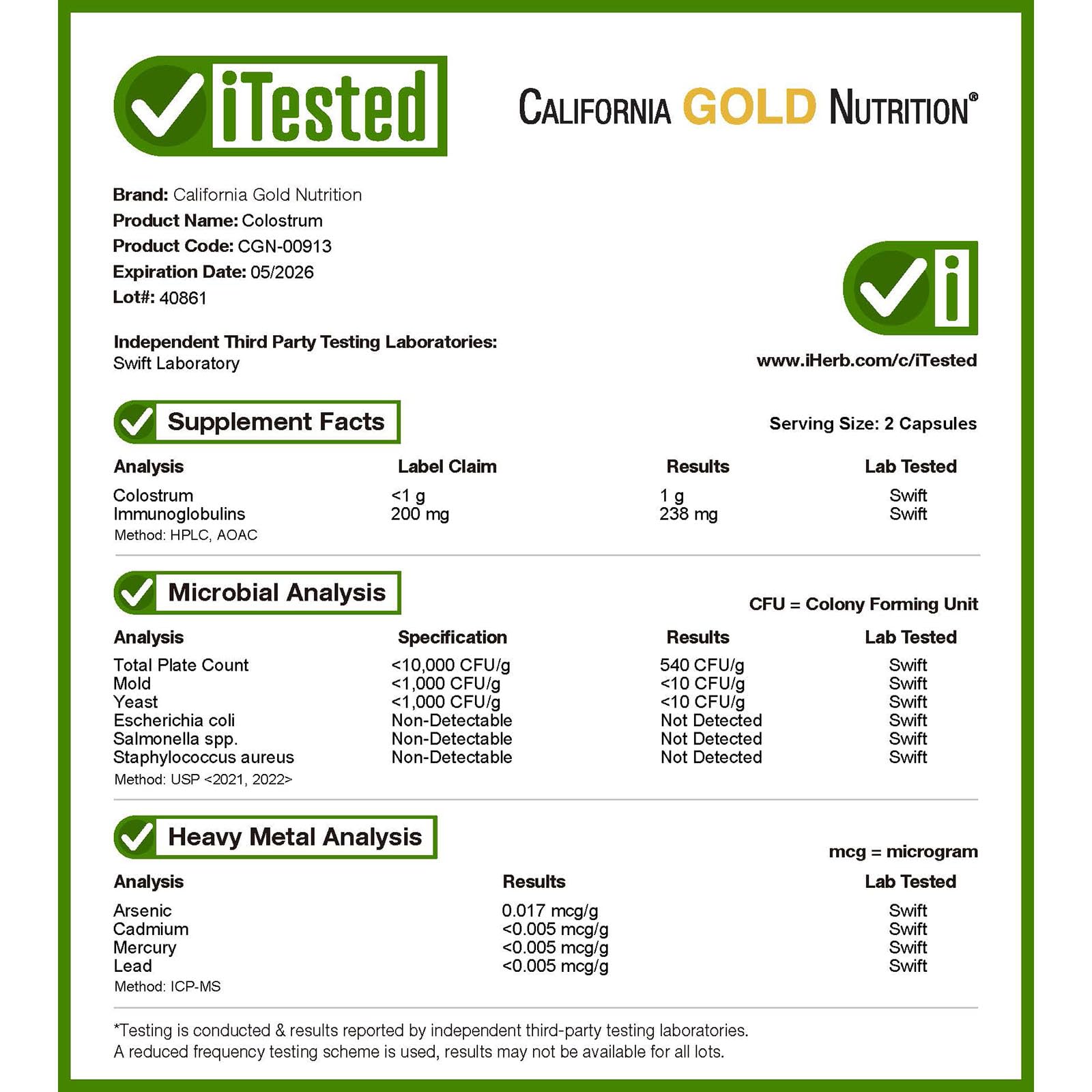 California Gold Nutrition Colostrum Supplement - 240 Veggie Capsules | Bovine Colostrum with Immunoglobulins for Immune Support | Gluten Free, Non-GMO, Antibiotic Free | Boost Immunity for Adults & Kids | Perfect for Cold Season & Daily Wellness