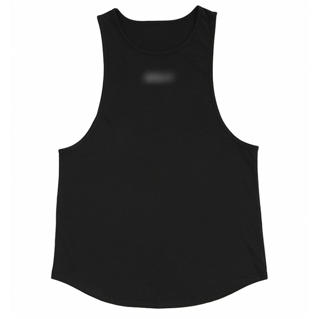 HTKLCZ Men's Sleeveless Workout Tank Top - Breathable Gym Shirt for Bodybuilding, Fitness & Jogging - Summer Casual Athletic Wear (Black, XL) - Perfect for Gym Sessions, Outdoor Running & Weight Training