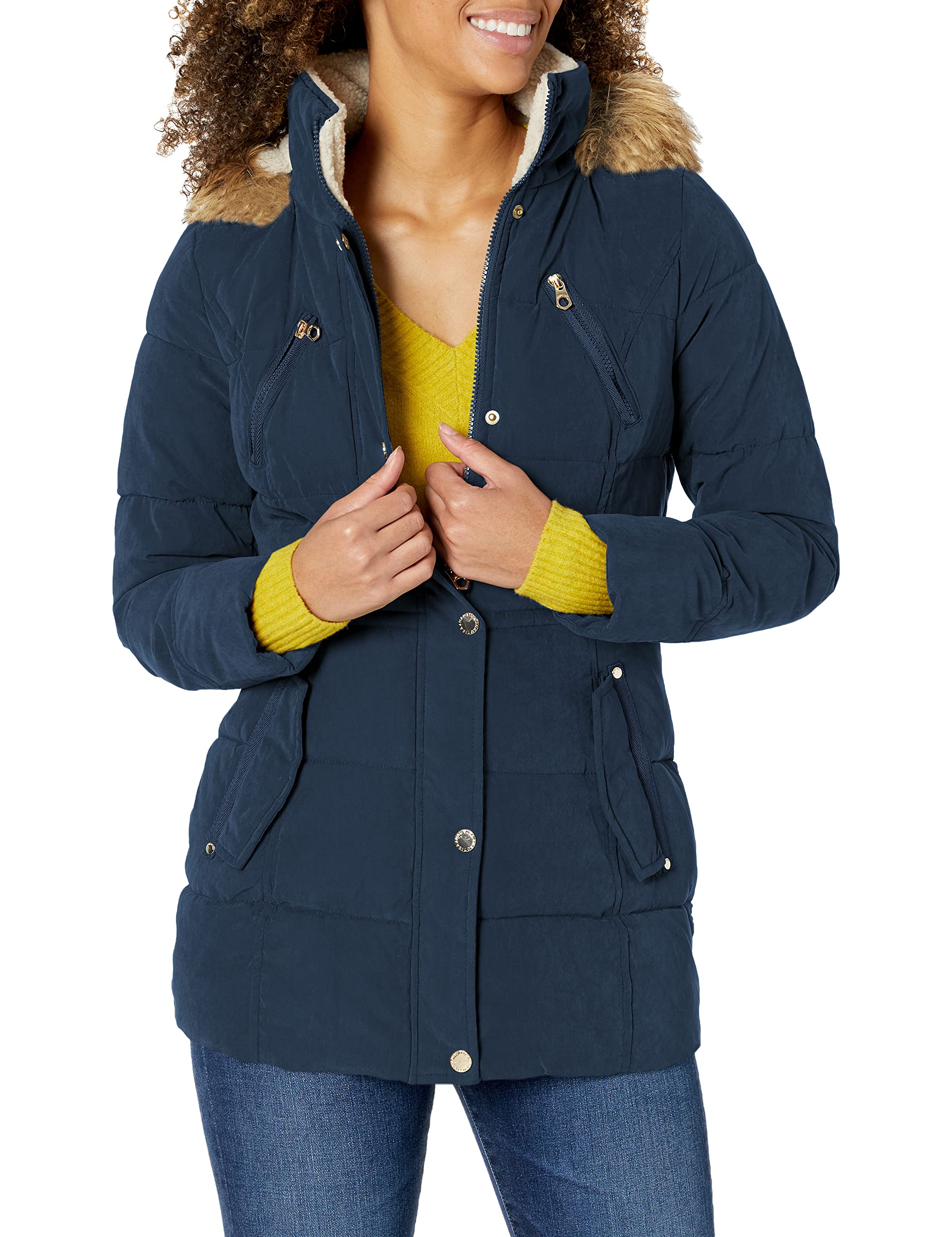 Nautica Women's Heavyweight Microfiber Down Parka Coat - Warm Winter Jacket for Outdoor Activities & Cold Weather