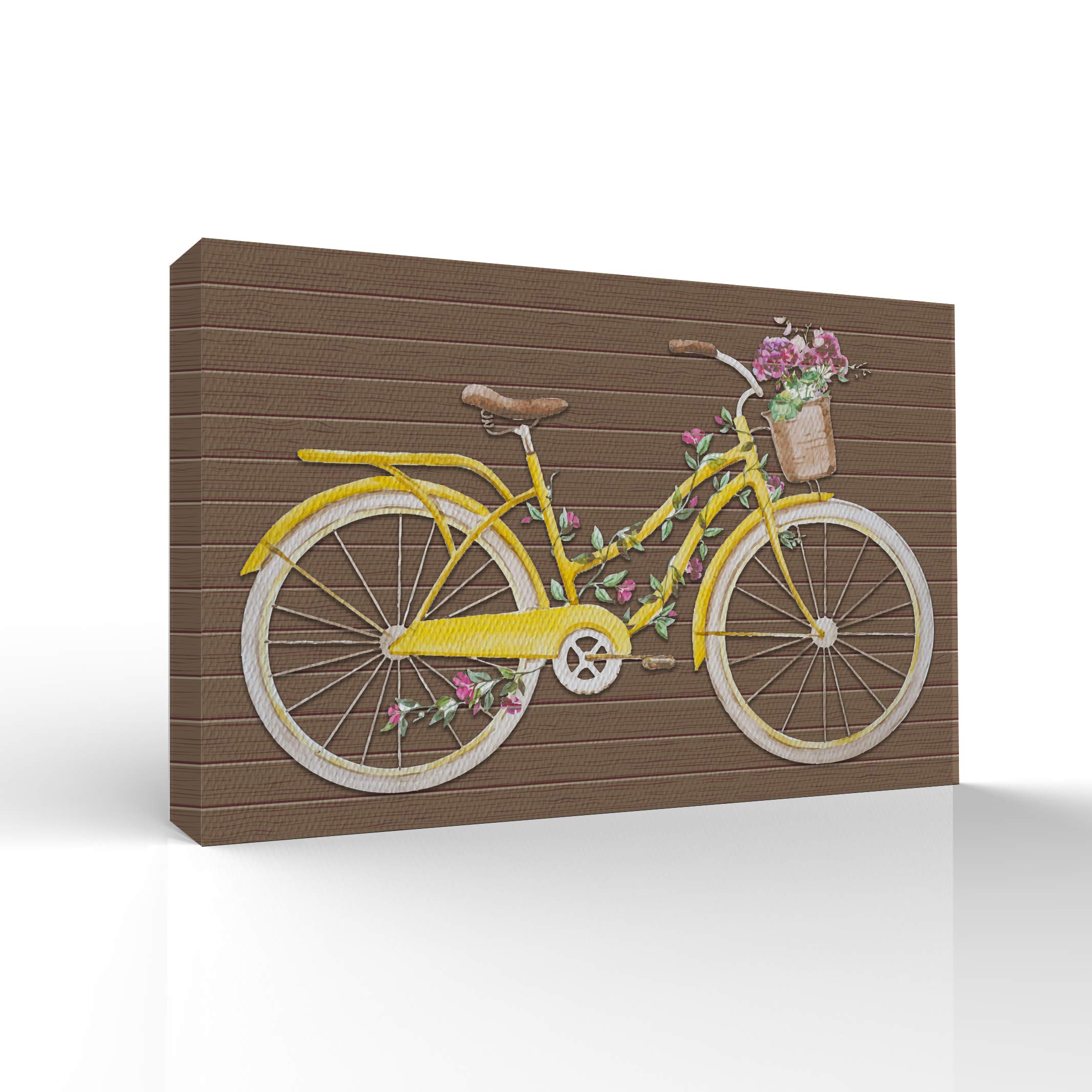 Wall26 - Bicycle Canvas Wall Art - Giclee Painting for Bedroom & Living Room Decor - 32x48 Inches - Perfect for Home, Office & Cafe Wall Decoration