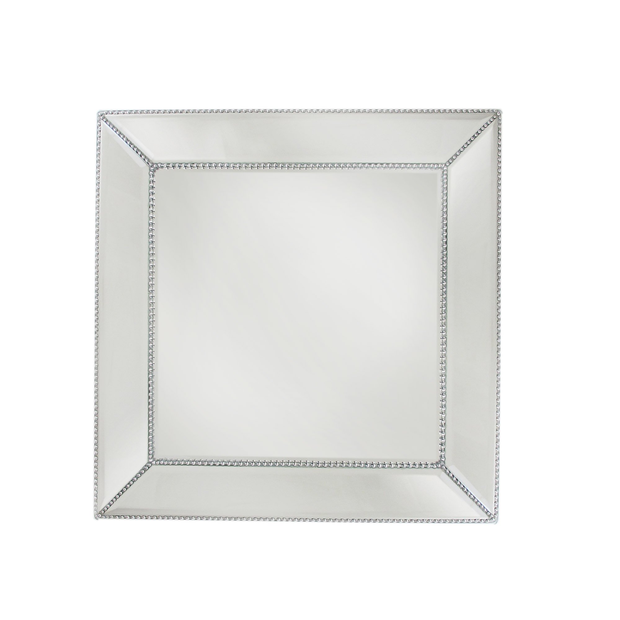 Jay Bead Silver ChargeIt Mirror Square Charger Plate & Pillar Plate - Elegant Dining Table Decor for Weddings, Parties & Special Events