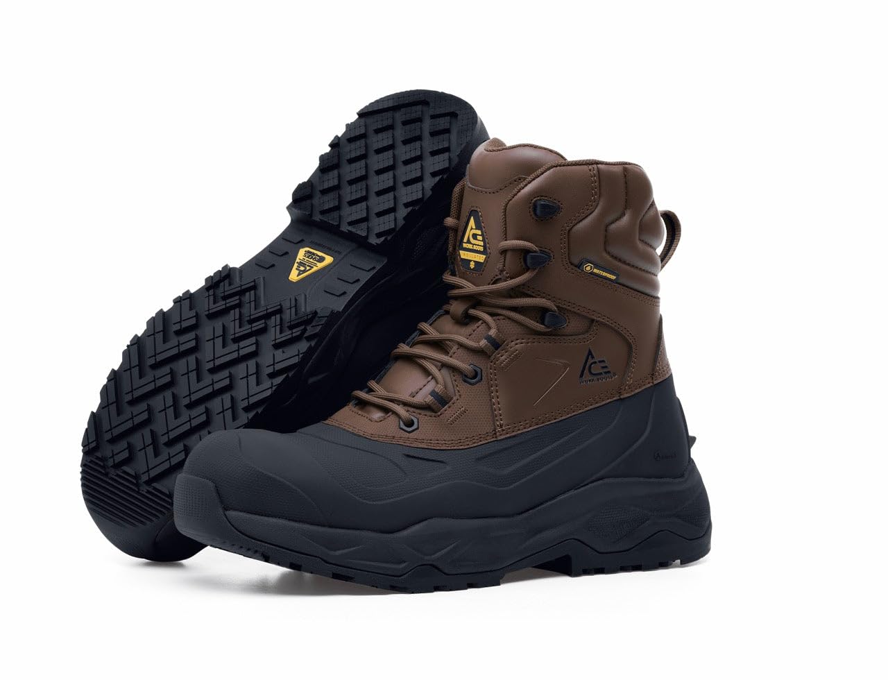 ACE Work Boots Mammoth IV - Men's & Women's Composite Toe Safety Shoes | Slip & Water Resistant | OSHA Approved Work Boots for Construction, Warehouse & Outdoor Jobs