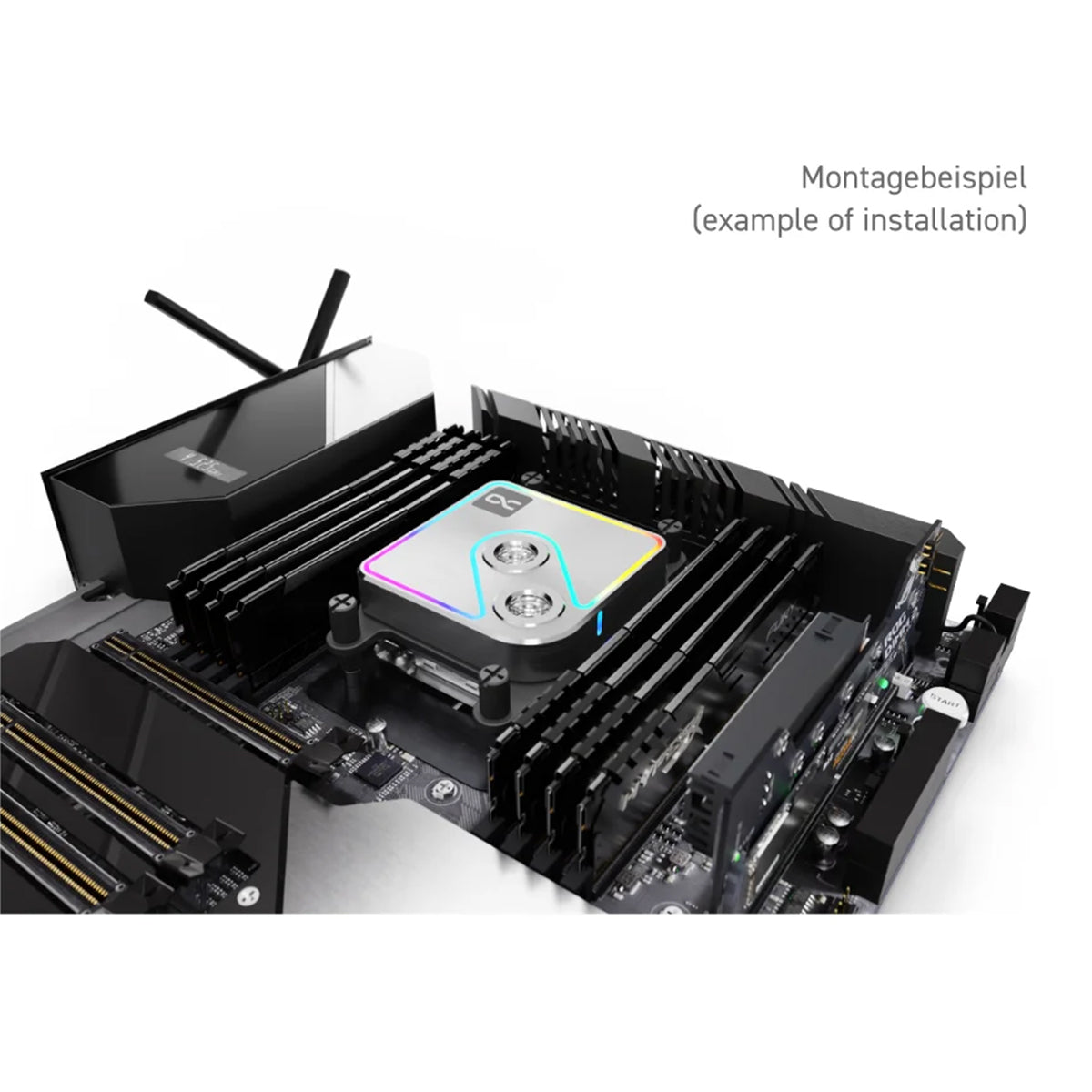 Alphacool Core 1 ARGB CPU Water Block - Premium Liquid Cooling for Intel/AMD - Aurora Silver Finish - Perfect for Gaming PCs & High-Performance Workstations