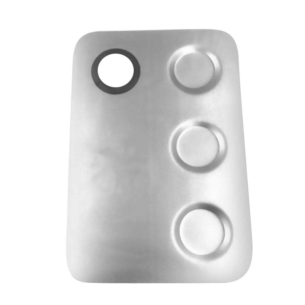 Elecsera 5-Hole Stainless Steel Makeup Palette - Professional Nail Art Polish Mixing Plate for Cosmetics & Manicure - Perfect for Salon, Home Use & Travel Beauty Kit