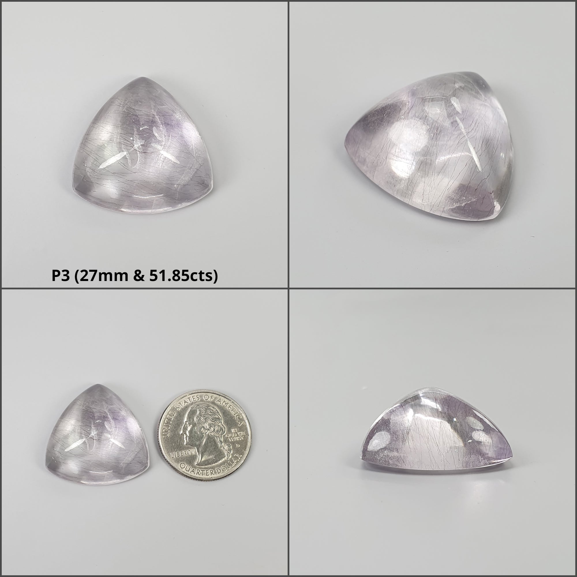 Natural Untreated Amethyst Gemstone Tumble - Purple Rutile Cabochon for Jewelry Making, Healing Crystals & Spiritual Gifts | Handcrafted Healing Stones for Meditation, Reiki & Home Decor