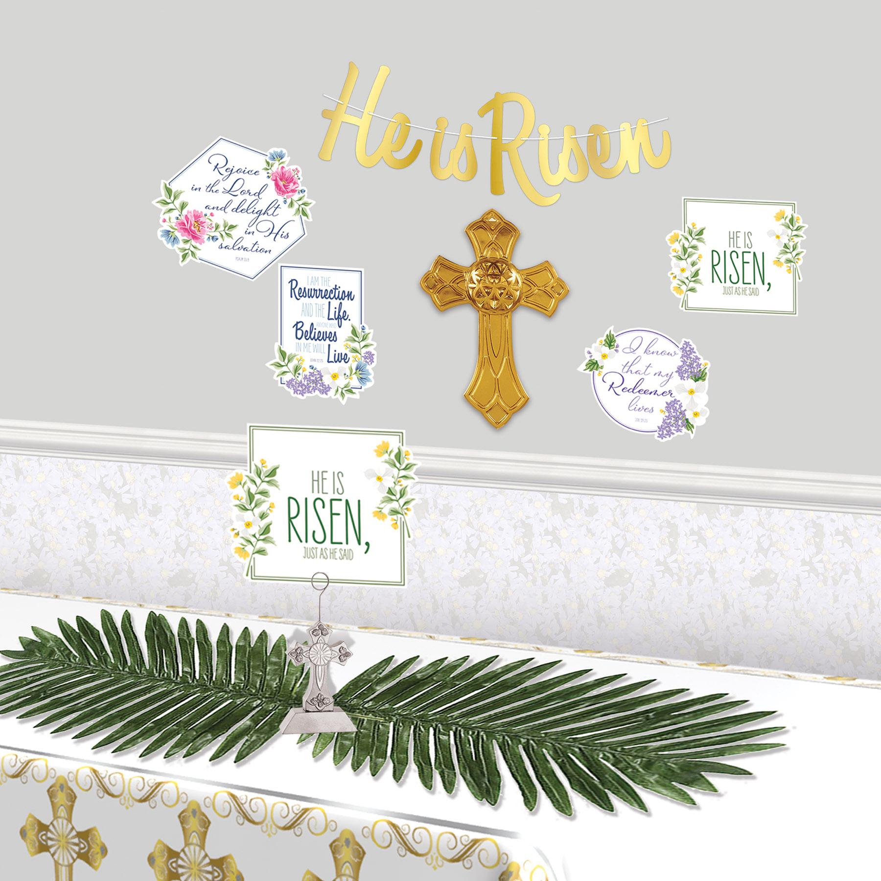 12 Pack Beistle Easter Foil He Is Risen Streamers - Colorful Party Decorations for Easter Sunday Church Celebrations, Home Decor & Spring Festivities