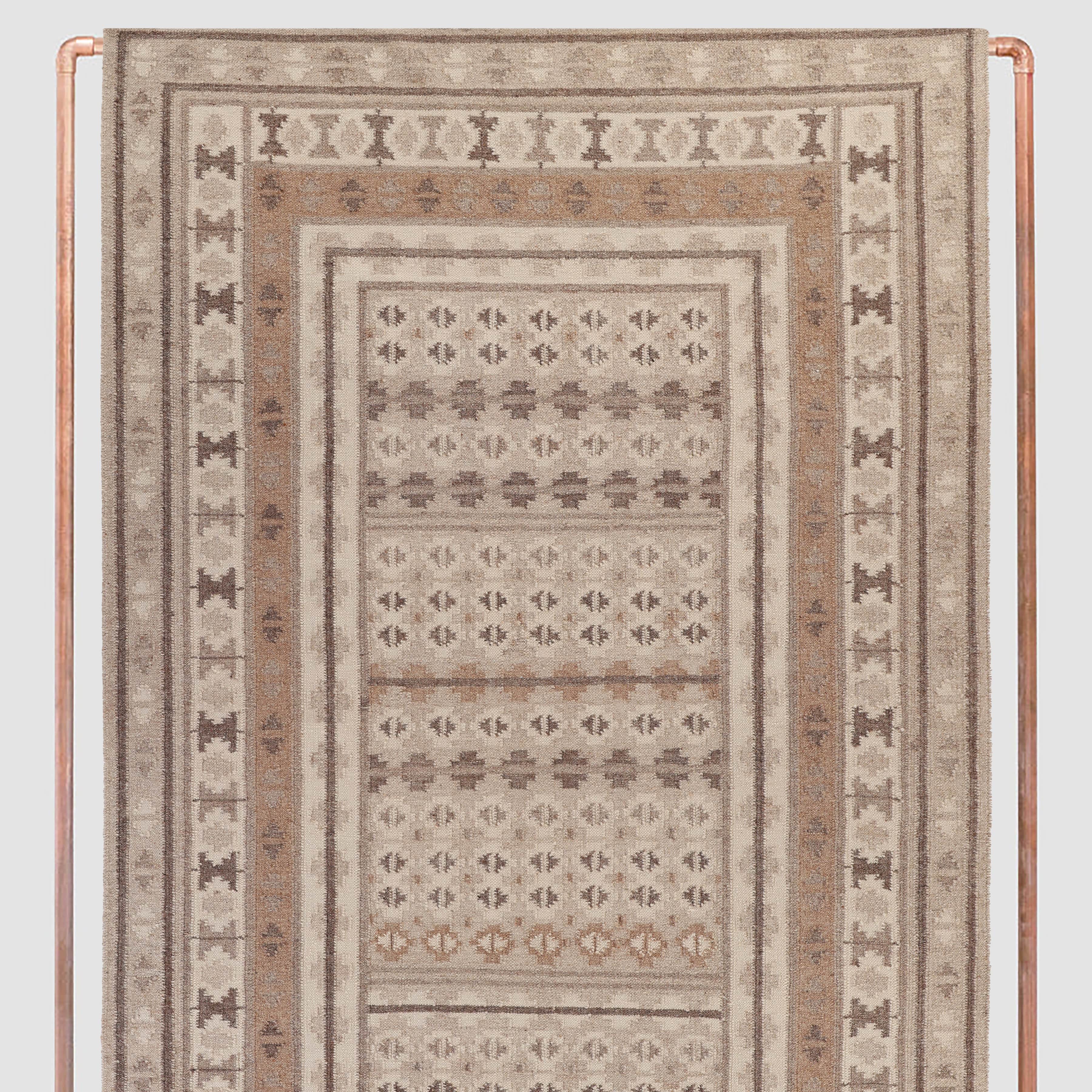 Stylish Hemali Flatweave Area Rug - Soft Modern Boho Design for Living Room, Bedroom & Nursery - Non-Slip Durable Floor Covering