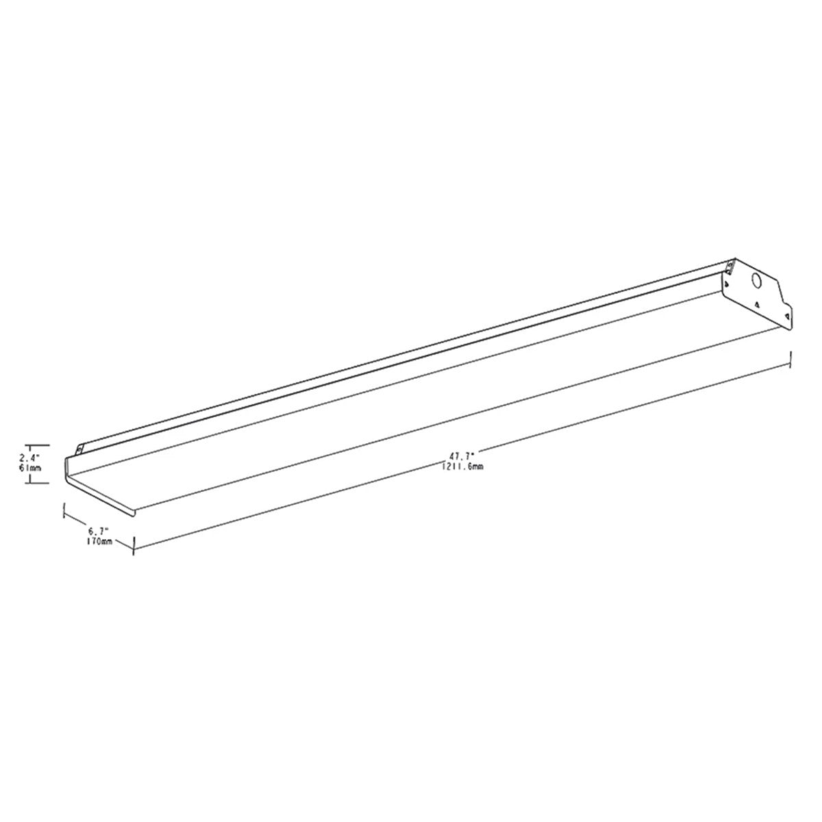 4ft LED Wrap Light Fixture - 40W, 5540 Lumens, 3500K/4000K/5000K Color Temperature, 120-277V - Energy Efficient Shop Lighting for Garages, Warehouses & Commercial Spaces