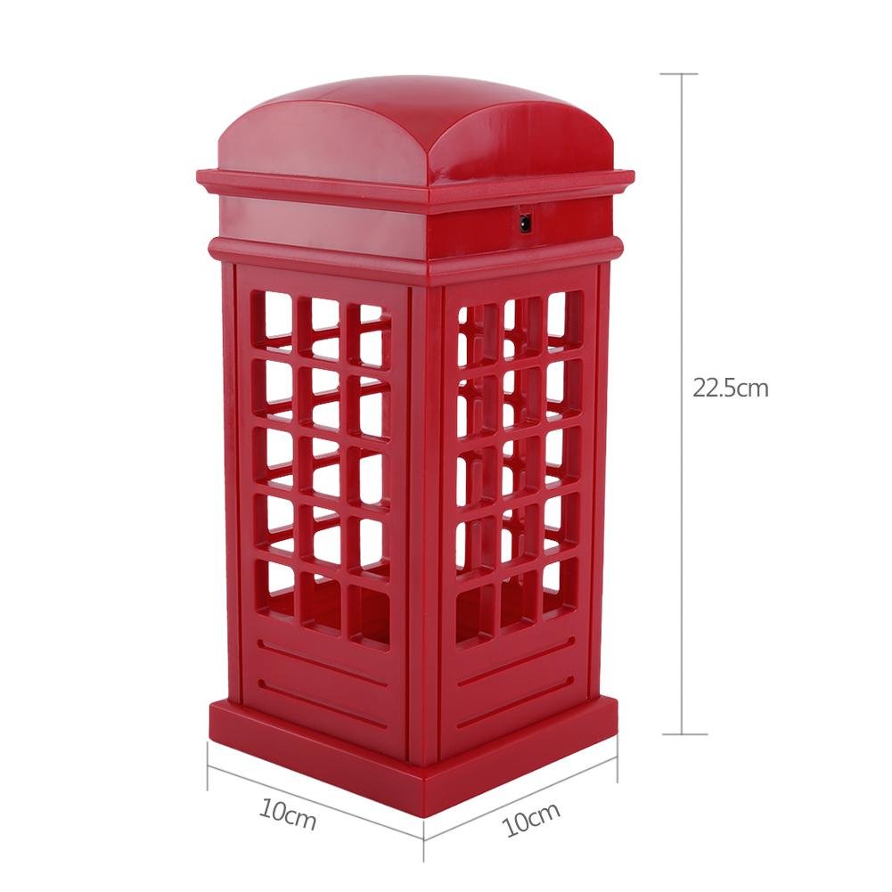 Retro Telephone Booth Night Light - Dimmable Touch Sensor LED Desk Lamp, Warm Yellow Light for Nursery, Living Room & Bedroom | Perfect for Kids' Rooms, Home Decor & Cozy Ambiance