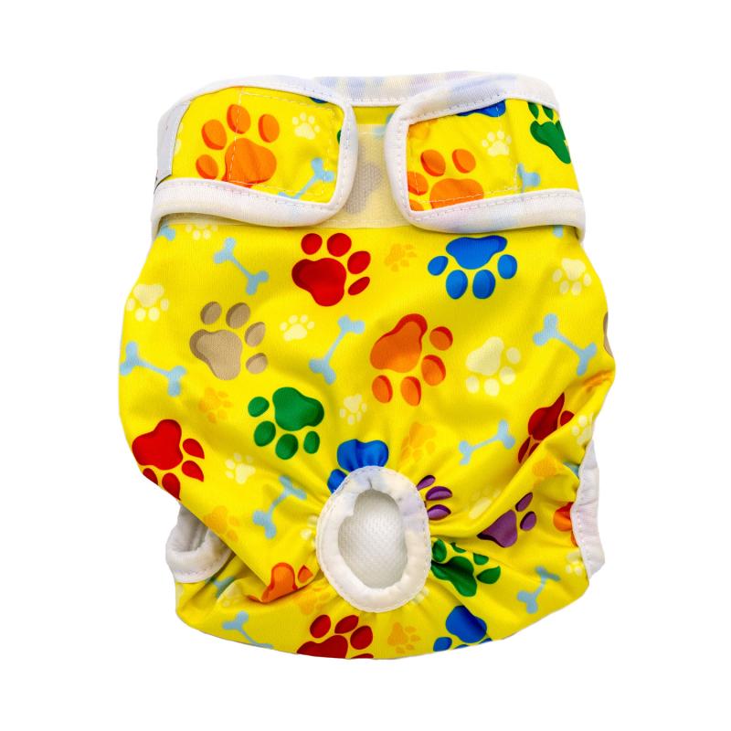 Misoko Washable Reusable Dog Diapers for Female Dogs with Paw Prints - Perfect for Incontinence, Heat Cycles, and Travel