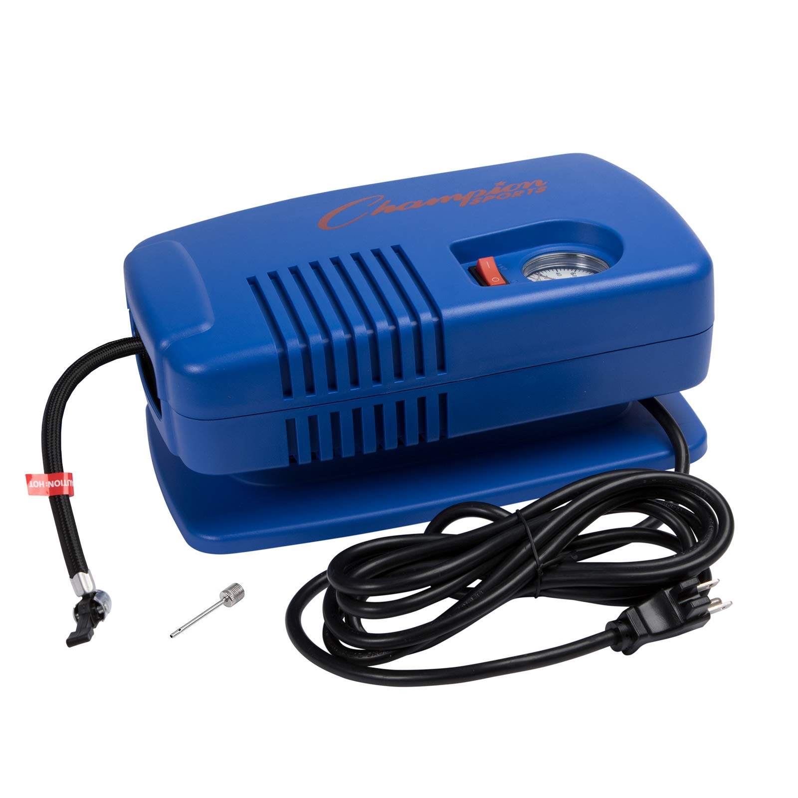 Champion Sports Electric Air Pump - Portable Inflator for Balls, Pool Floats, Air Mattresses & Inflatables | Quick Inflation for Sports Equipment, Beach Toys & Camping Gear