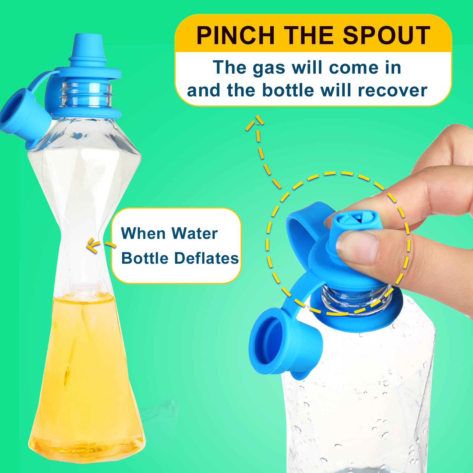No Spill Silicone Bottle Spout for Toddlers - 5 Pack (Upgraded) - Perfect for Travel & Daycare