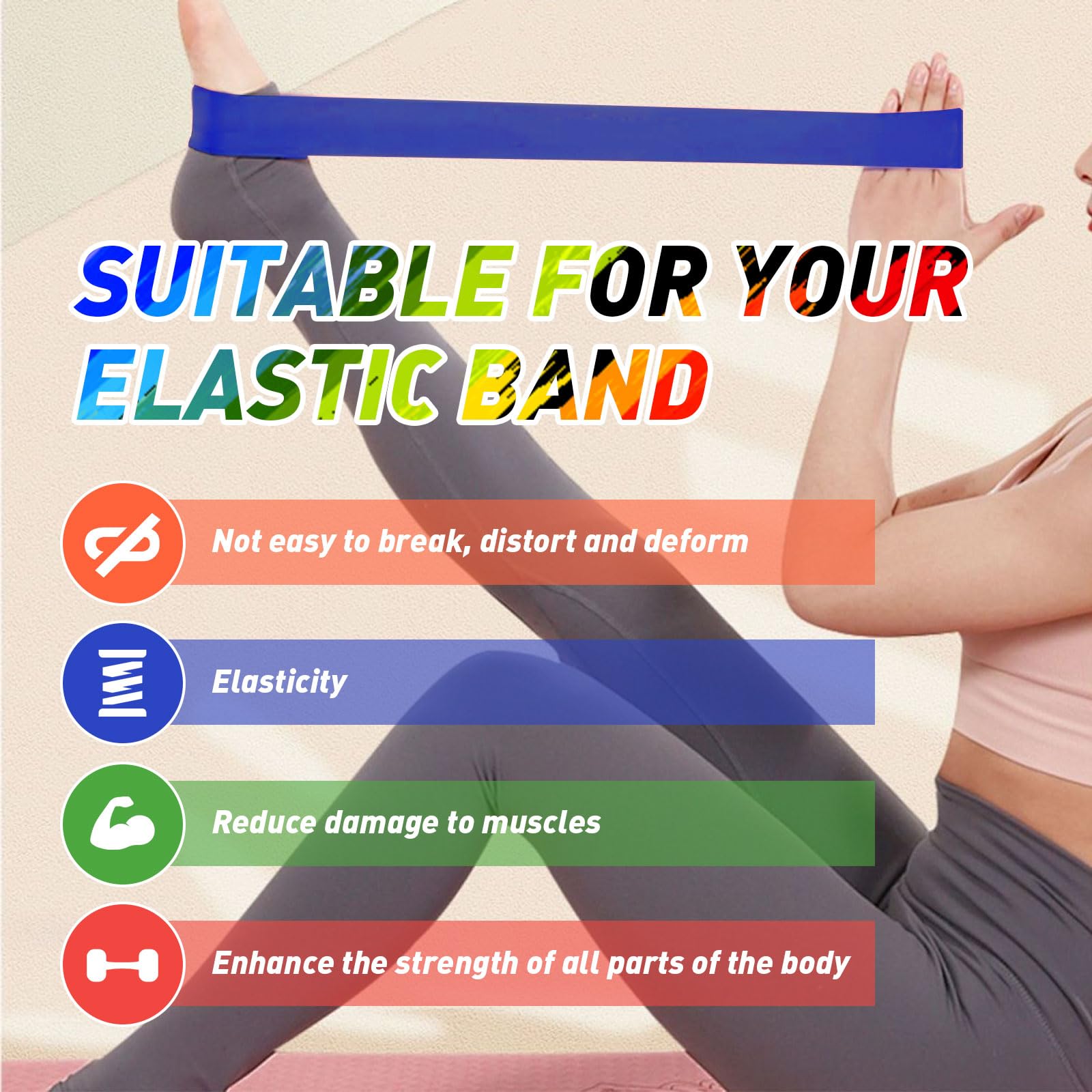 Premium 6-Level Resistance Band for Basketball Training - Heavy Duty Natural Latex Loop (41 Inch) - Dribbling, Strength & Fitness Exercises - Perfect for Home Gym, Court Drills & Professional Workouts
