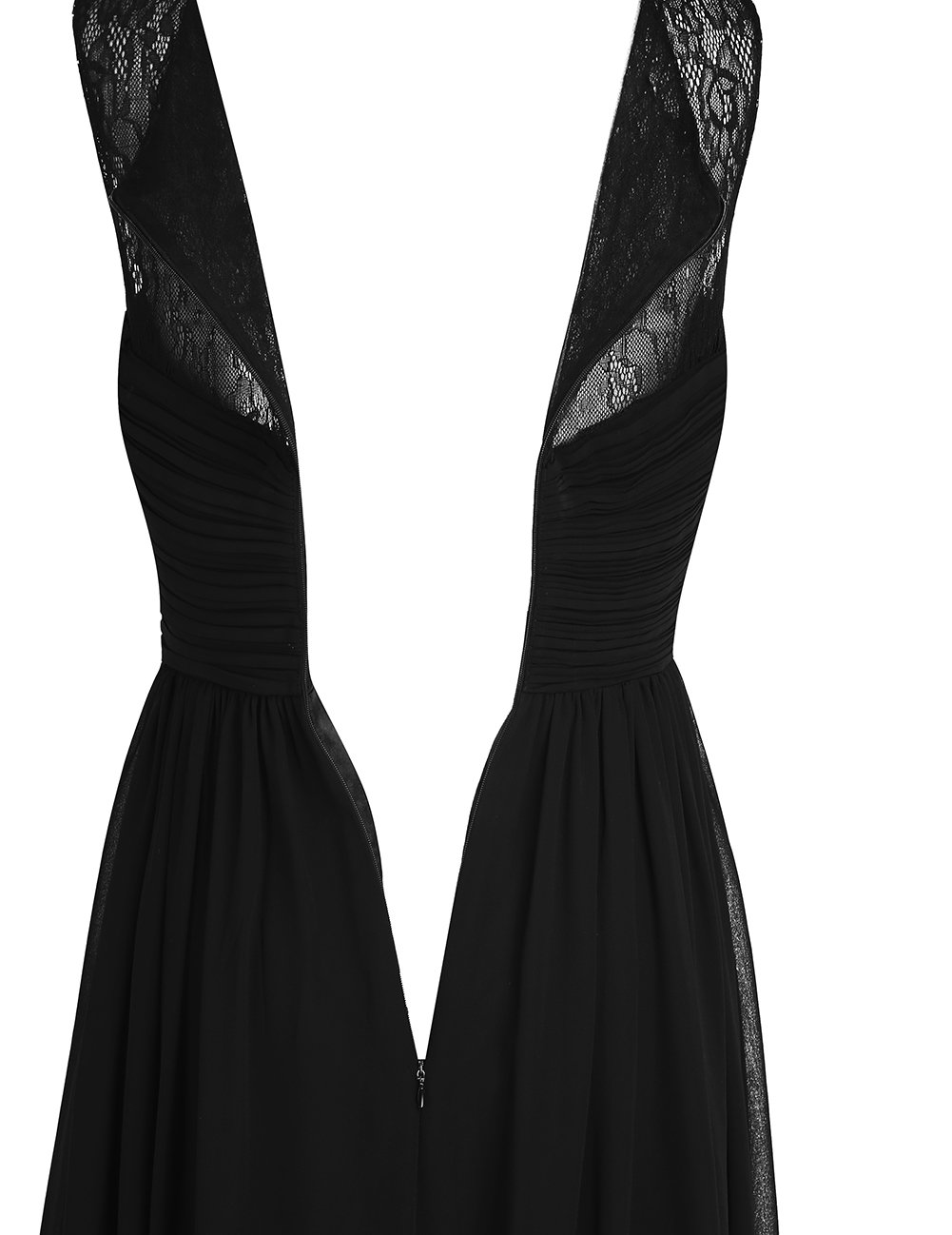 Elegant Sleeveless Lace Chiffon Ruched Empire Bridesmaid Dress - Long Evening Prom Gown for Women - Perfect for Weddings, Parties & Special Occasions