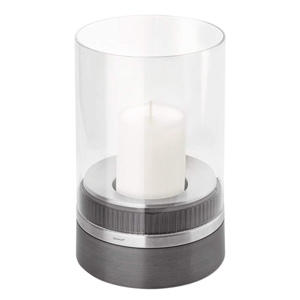 Blomus Piedra Lantern with Candle - Outdoor/Indoor Decorative LED Candle Holder for Patio, Garden, Tabletop, and Home Decor