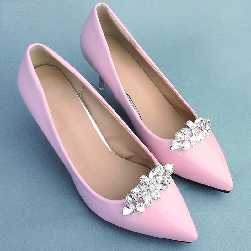 1 Pair Elegant Wedding Shoe Clips - Handcrafted Rhinestone Buckle Accessories for Bridal Shoes, Prom, and Special Occasions