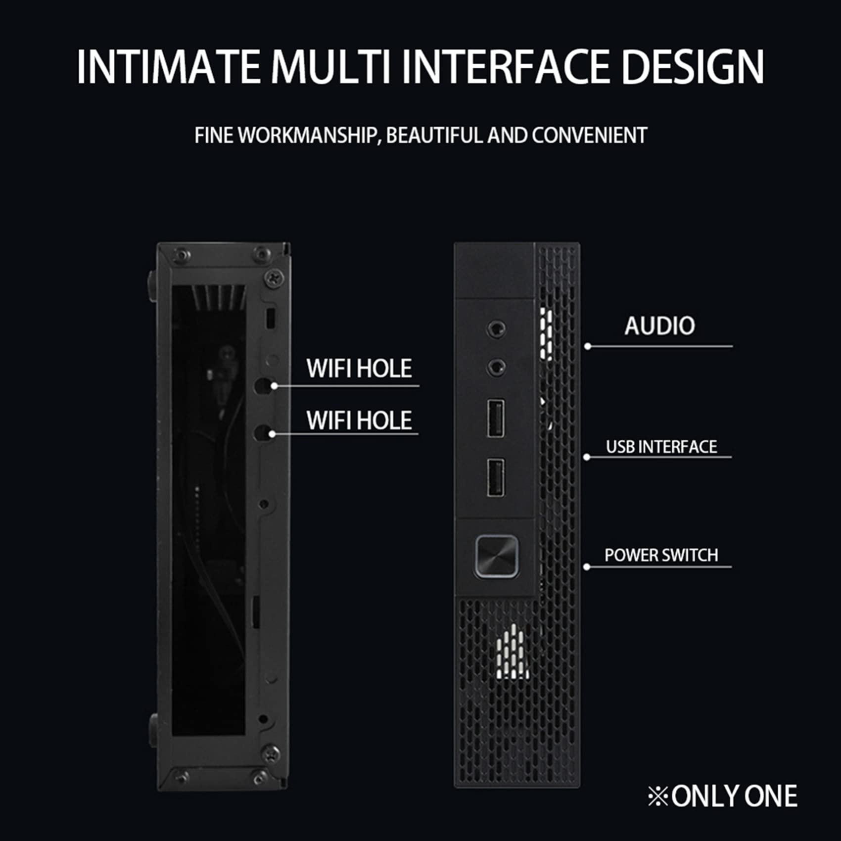 Cusstally 2 x ITX TX02 Mini PC Case for HTPC & Industrial Control
