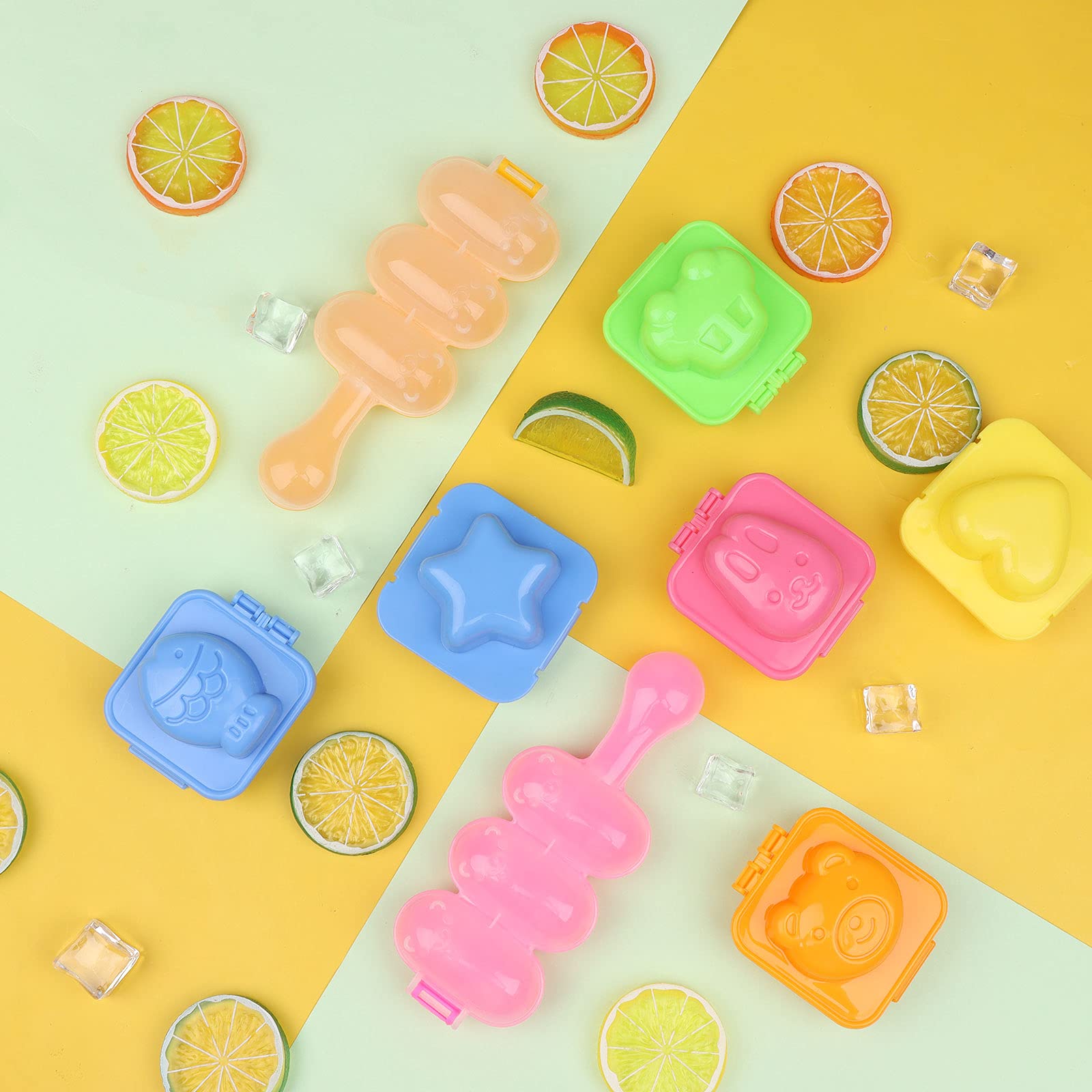 10-Piece Non-Stick Rice Ball Molds Set - Includes 2 Sushi Rice Shapers & 6 Animal Egg Molds for Beginners & Kids | Perfect for Bento Boxes, Home Cooking, and Fun DIY Japanese Cuisine