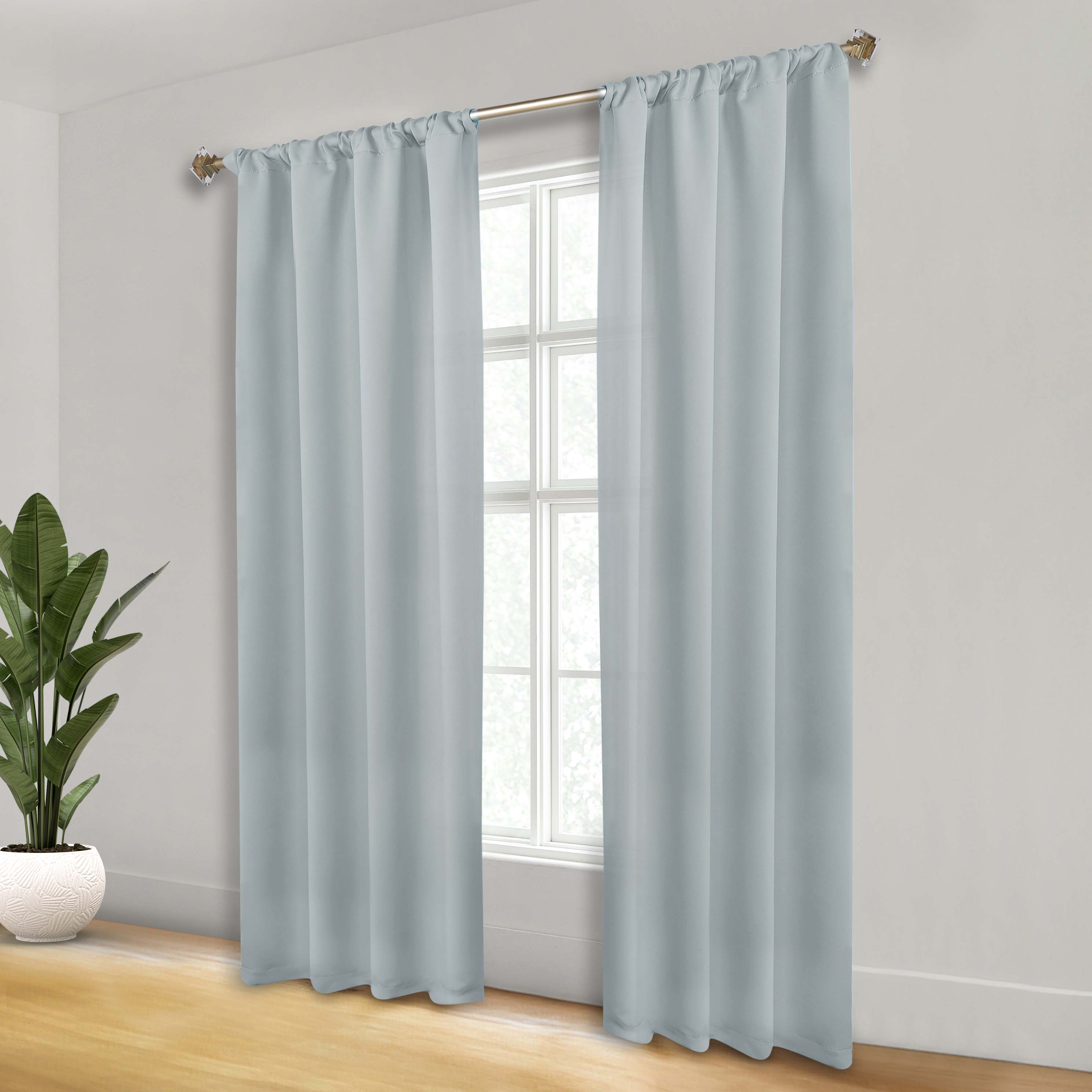 Machine Washable Blackout Curtains Set of 2 - Solid Color Room Darkening Window Drapes for Bedroom, Living Room & Nursery - Noise Reducing & Energy Efficient