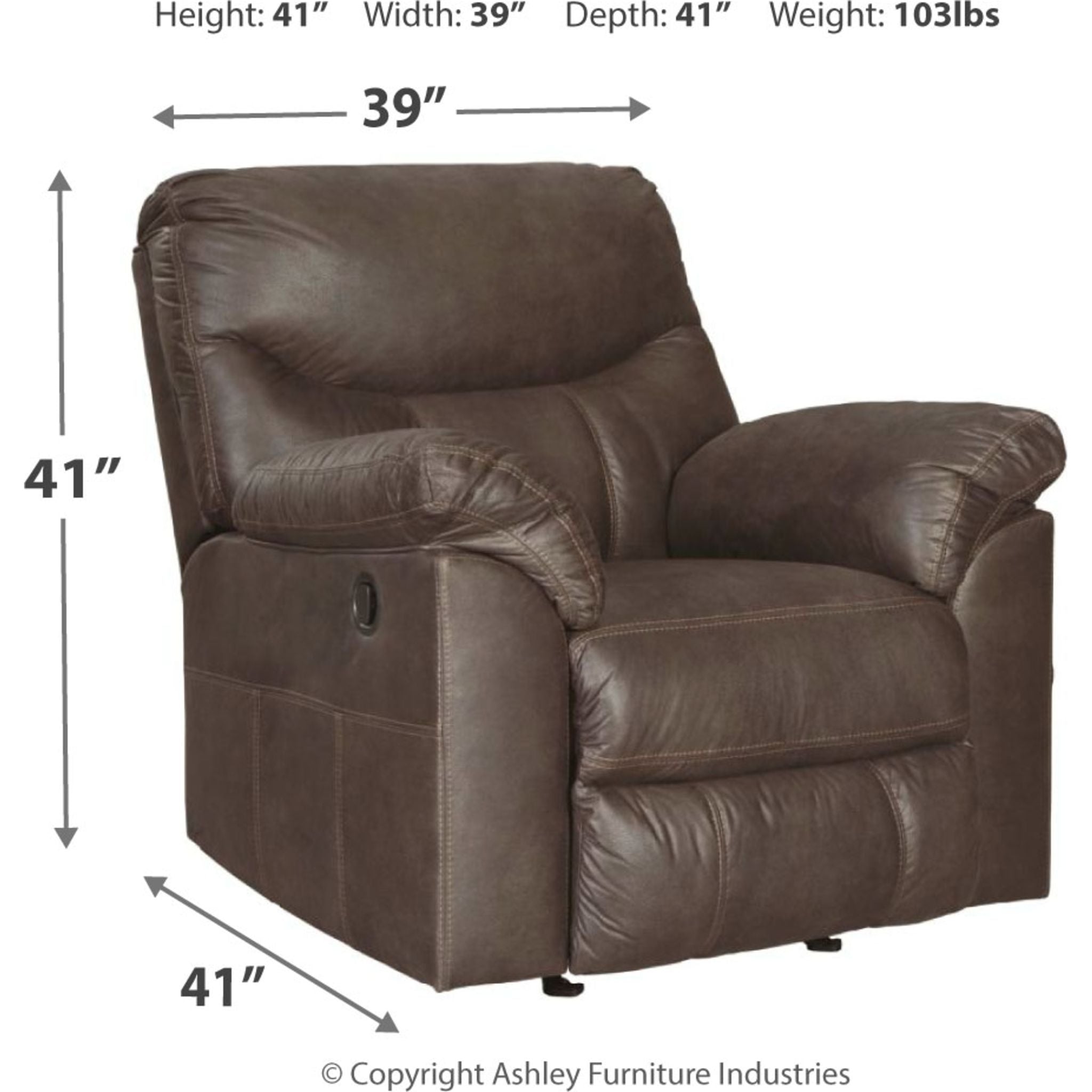 Boxberg Rocker Recliner Chair - Teak Wood Rocking Recliner with Padded Cushions - Perfect for Living Room, Nursery, or Patio Relaxation