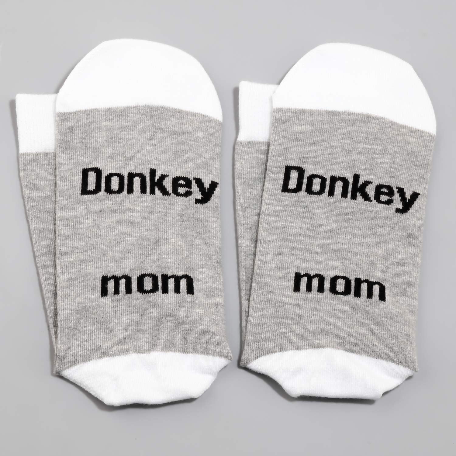 LEVLO Donkey Gifts - Soft Cotton Socks for Donkey Lovers, Perfect Mother's Day & Birthday Gift - Cozy Home & Farm Wear for Animal Enthusiasts