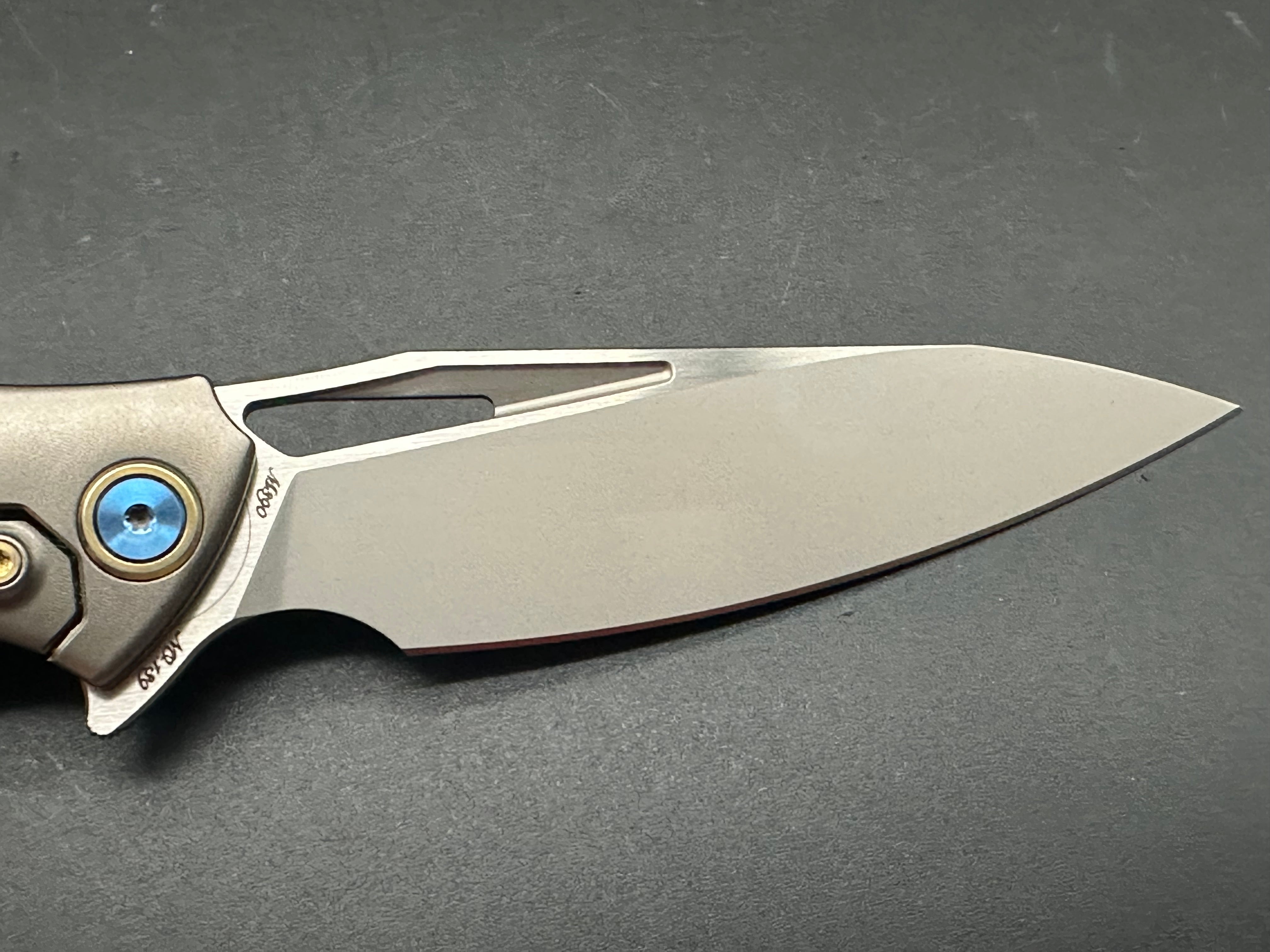 Rike Knife 1902 RCF - Titanium Frame & Red Carbon Fiber Scales with M390 Blade - Premium EDC Folding Knife for Outdoor, Camping, and Survival