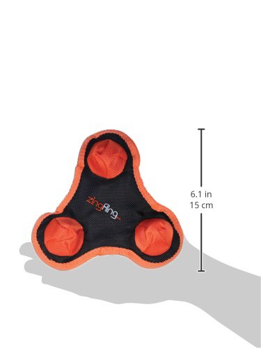 Zingfling Small Trio Dog Toys for Chewing & Fetch - Durable Orange Puppy Toys for Small & Medium Dogs - Perfect for Indoor & Outdoor Playtime