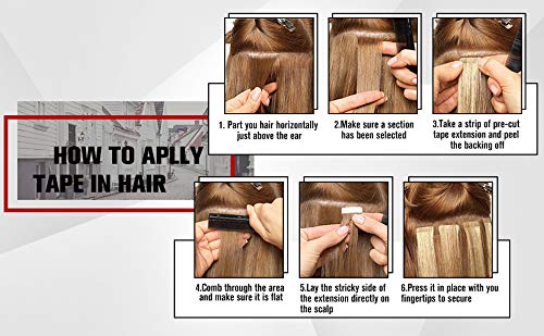 28 Inch Tape in Hair Extensions - 40pcs/100g Brazilian Deep Curly Remy Human Hair - Machine Made Ready to Wear - Natural Color (26 Inch Option Available) - Perfect for Volume Boost, Styling & Special Occasions