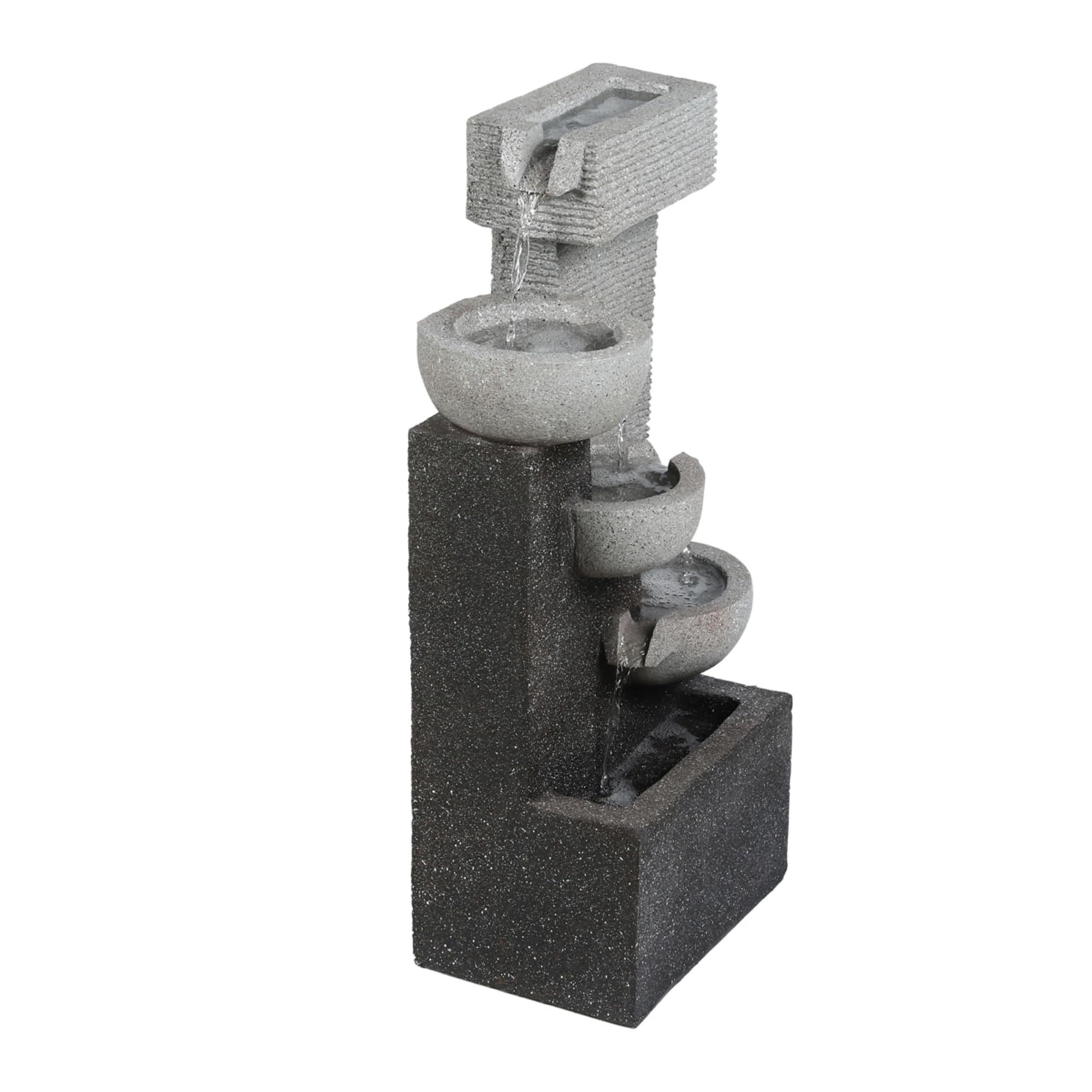 Jeco FCL184 Modern 3-Tier Water Fountain Bowl - 12.6