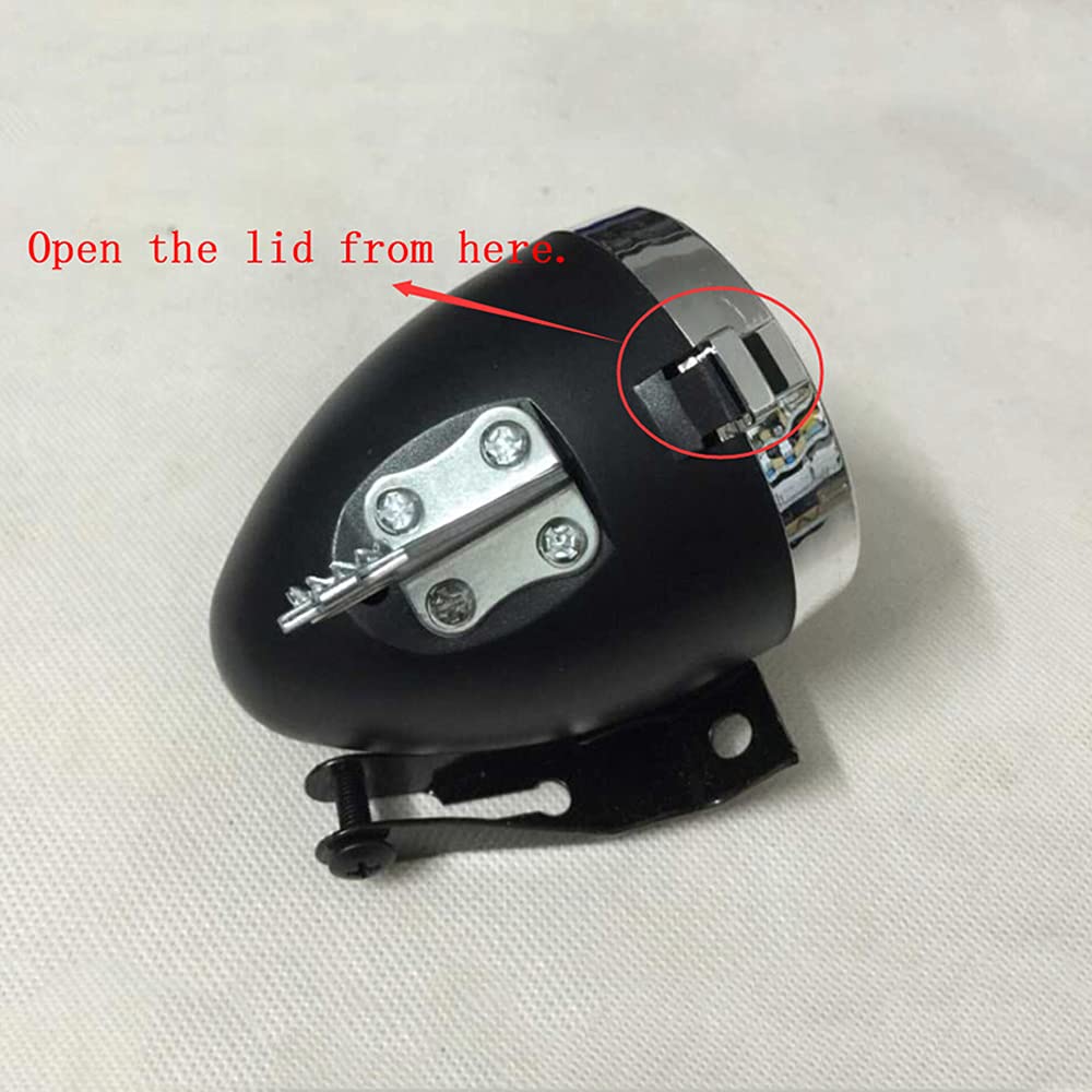 Vintage Bike LED Headlight - 3-LED Retro Cycling Lamp for Night & Fog Riding Safety