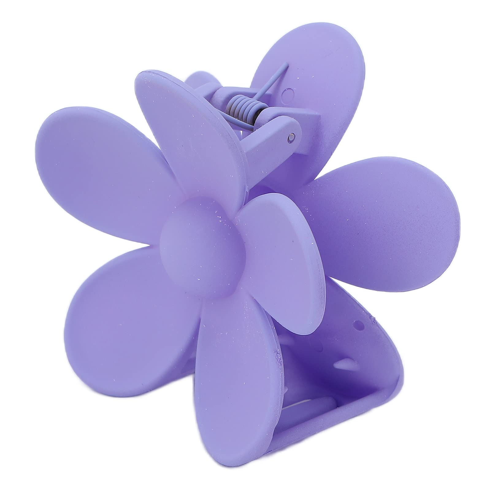 Exquisite Flower Shape Hair Claw Clips for Women & Girls - Plastic Jaw Clip with Double Lock Teeth, Light Purple Hair Accessories | Perfect for Parties, Weddings & Everyday Styling