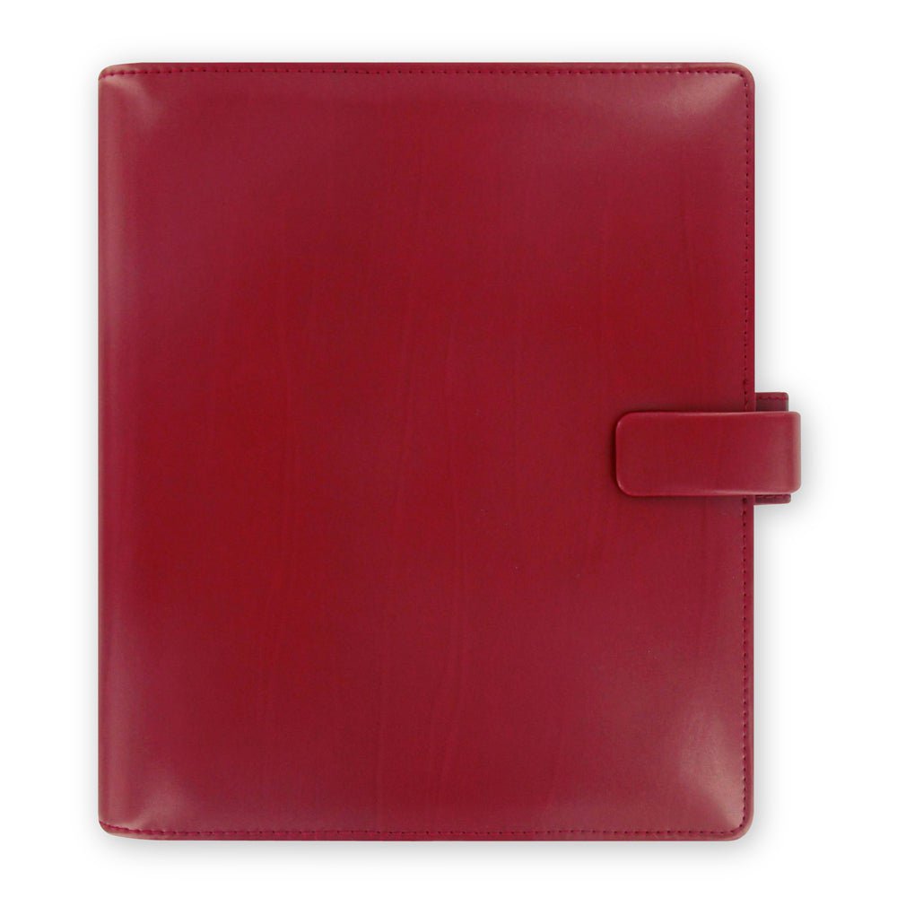 2025 Filofax Metropol A5 Organizer - Red Leather Planner, 235mm x 205mm x 40mm, Perfect for Business Professionals & Students - Daily Scheduling, Note Taking & Productivity Boost
