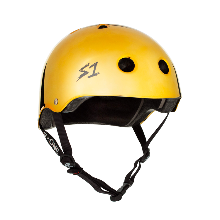 S1 Lifer Bike Helmet with Gold Mirror Visor - Lightweight & Durable Cycling Helmet for Adults - Perfect for Road Biking, Mountain Biking & Commuting