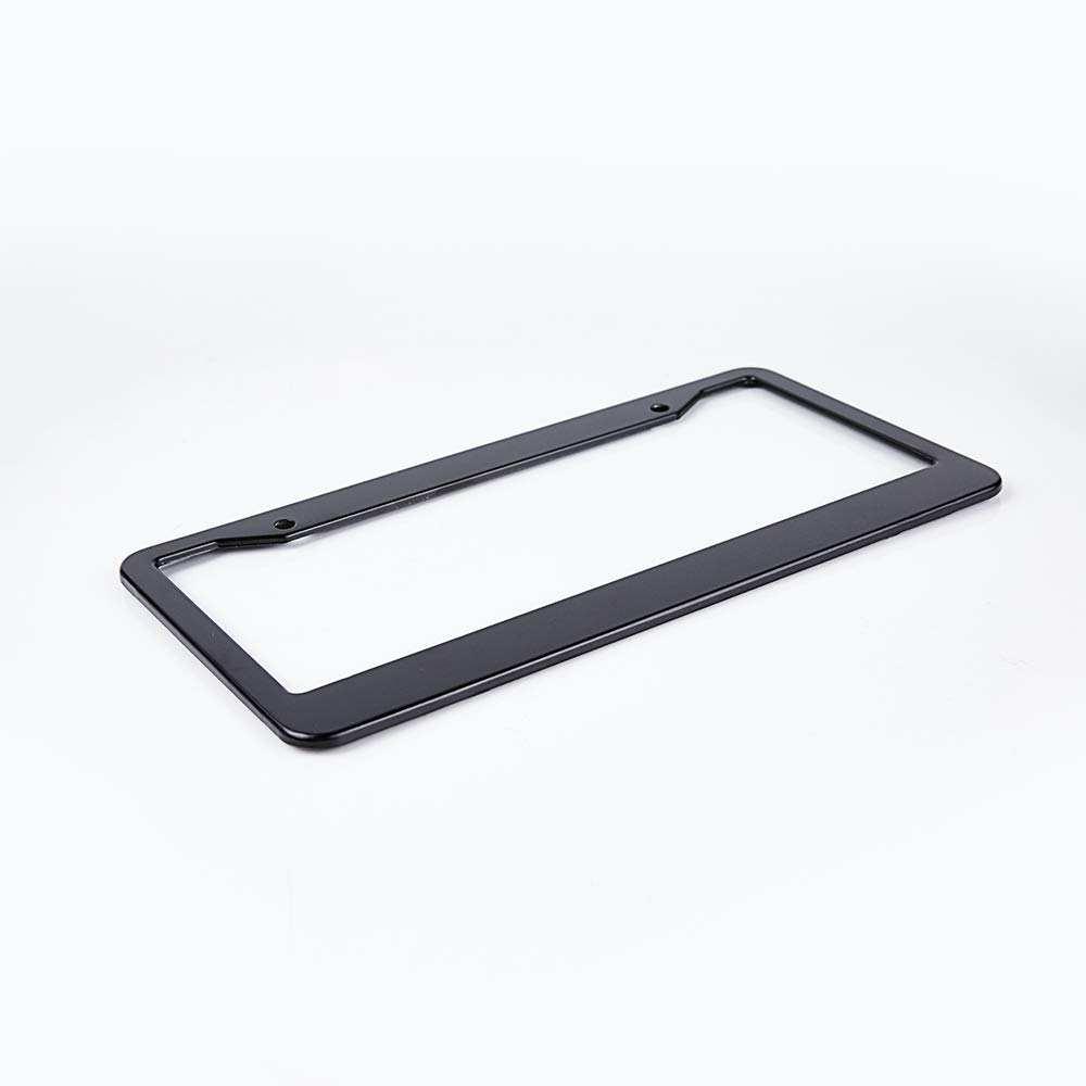 Cute Panda License Plate Frame - Durable Aluminum Car Accessory with 2 Holes, 6