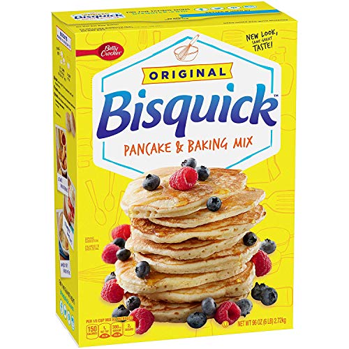 Betty Crocker Bisquick Pancake & Baking Mix 96oz (4-Pack) – Perfect for Fluffy Pancakes, Waffles & Quick Breads | Easy Breakfast & Baking Solution