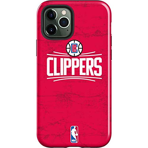 Skinit Impact Phone Case for iPhone 12 Pro - Officially Licensed NBA Los Angeles Clippers Distressed Red Design | Durable Protection for Everyday Use & Basketball Fans