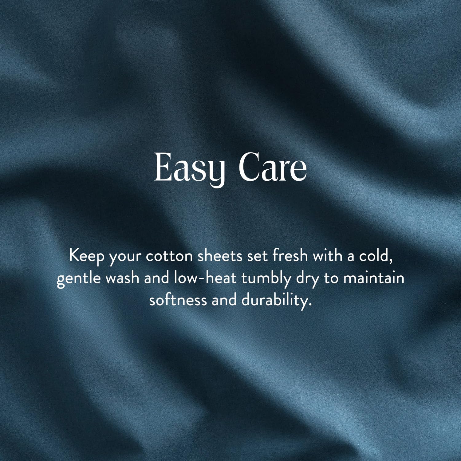 Brooklinen 100% Cotton Sateen 4-Piece Twin Sheet Set - Ultra Soft Luxury Bedding (1 Fitted Sheet, 1 Flat Sheet, 2 Pillowcases) in Deep Abyss Blue - Perfect for Guest Rooms, Dorm Beds & Cozy Sleep