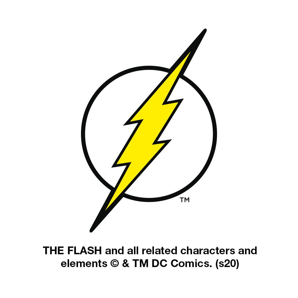 The Flash Kids Lightning Bolt Logo Reusable Face Mask - 1-Ply Breathable Fabric for School, Cosplay & Superhero Fans - DC Comics Inspired Face Covering