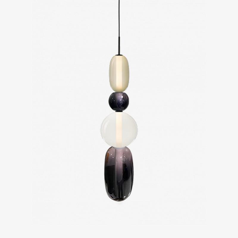 Stylish Candied Glass Pendant Light Set - Modern Hanging Fixture for Dining Room, Kitchen Island & Bedroom Decor