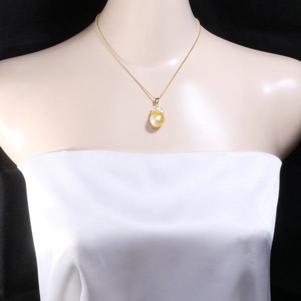 18K Yellow Gold Pearl Necklace for Women - Elegant Cultured Pearl Jewelry Gift for Anniversary, Wedding, Birthday & Special Occasions