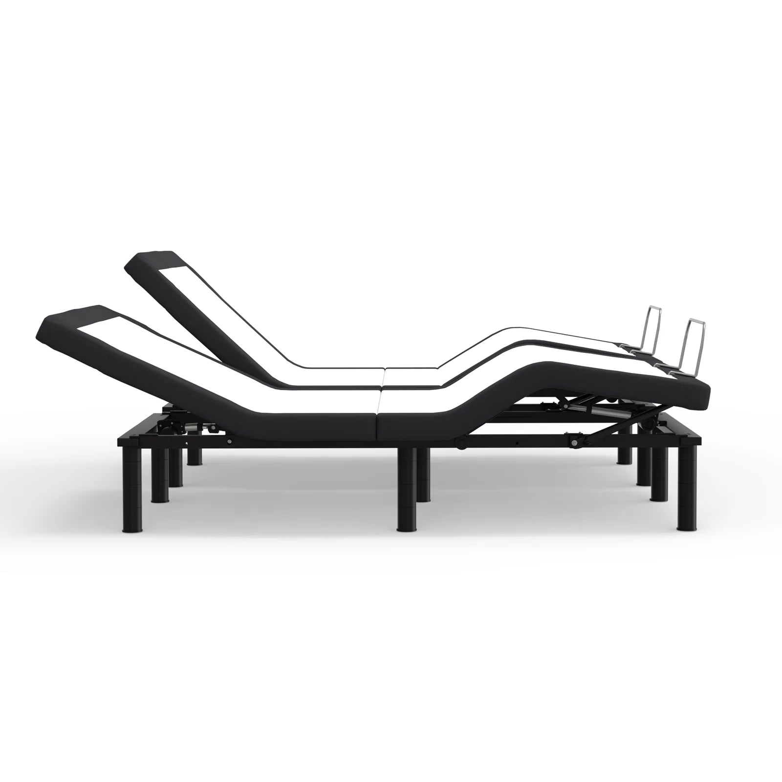 ZZZEN E4 Split Top Flex Head Adjustable Bed Frame with Massage, Zero Clearance Design, Nightlight & USB Ports - Perfect for Back Pain Relief, Couples & Home Theater Comfort