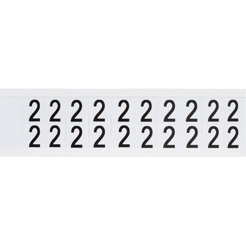 Brady 9712-2 97029 97 Series Indoor/Outdoor Number and Letter Cards - Pack of 50 - Durable Plastic for Address Signs, Mailboxes & Organization - Weatherproof for Home, Office & Garage Use