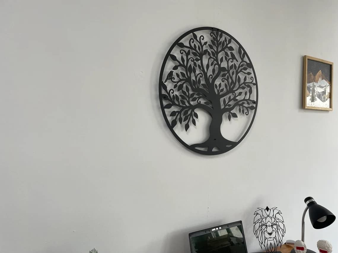 DEKADRON Metal Wall Art - Tree of Life Wall Decor for Home & Office - Family Tree Metal Wall Hanging for Bedroom, Living Room - 23