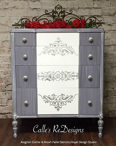 Micah Classic Panel & Furniture Stencil - DIY Woodworking Decorative Patterns for Cabinets, Walls, and Home Decor Projects | Perfect for Crafting, Upcycling, and Interior Design