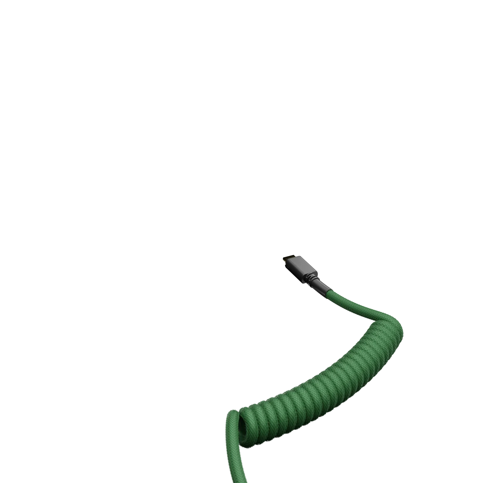 Glorious Coiled Cable - Premium Braided USB Cable in Forest Green - Perfect for Gaming, Office & Travel Accessories